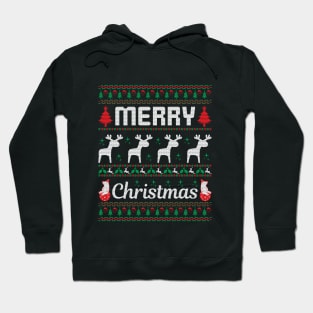 Ugly Christmas Sweater Gifts | Merry Xmas Deer Hoodie